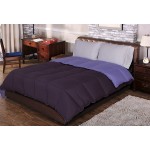 Superior All-Season Reversible Down Alternative Comforter, Full/Queen, Plum/Lilac