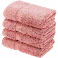 Solid Egyptian Cotton Hand Towel Set, 4-Pieces, Tea Rose, 20" x 30"