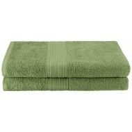 Superior Eco-Friendly Ring-Spun 100% Cotton 2-Piece Bath Towel Set,Terrace Green (Generous 34" x 68")