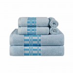 Larissa 100% Cotton, Soft, Extremely Absorbent, 6 Piece Towel Set, Light Blue