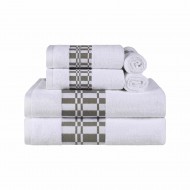 Larissa 100% Cotton, Soft, Extremely Absorbent, 6 Piece Towel Set, White