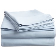 Superior Egyptian Cotton 300-Thread-Count Sheet Set, Deep Pocket, Queen, Light Blue