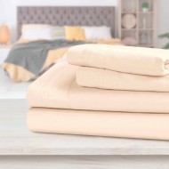 Superior 1000 Thread Count 100% Egyptian Cotton Solid Deep Pocket Sheet Set, Queen Size - Ivory