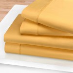 Superior 1200 Thread Count Deep Pocket Solid 100% Egyptian Cotton Sheet Set Ultra Soft King, Gold 