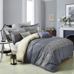 Superior Harrison Embroidered, 300-Thread Count, Cotton, Full/Queen Bed Duvet Cover Set