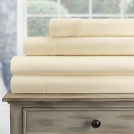 Superior Egyptian Cotton 300-Thread-Count Sheet Set, Deep Pocket, Twin, Ivory