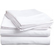 Superior Egyptian Cotton 300-Thread-Count Sheet Set, Deep Pocket, Queen, White