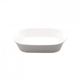 Kitchen Craft Large White Porcelain Baking & Serving Dish, 26cm x 24cm x 5cm