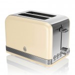 Swan 2 Slice Retro Toaster, Cream