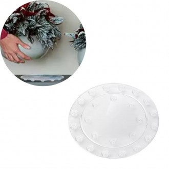 Elho Floor Protector Round Transparent, 10cm 