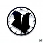 Zuri Kenya Design Wall Clock, Powder Coated Black - Made in Kenya