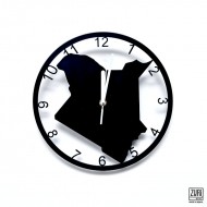 Zuri Kenya Design Wall Clock, Powder Coated Black - Made in Kenya