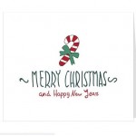 TUPARKA Christmas Card  With Envelope & Sticker, Merry Christmas, White