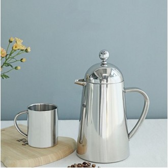 La Cafetière Havana Double Walled Cafetiere French Press, 8-Cup, Stainless Steel, 1 Litre