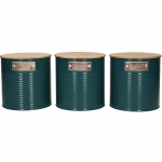 Kitchen Craft Tea, Coffee and Sugar Canisters Set of 3, 1 Litre, Teal