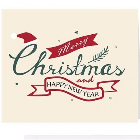 Shop quality TUPARKA Christmas Card  With Envelope & Sticker, Merry Christmas & Happy New Year, Ivory in Kenya from vituzote.com Shop in-store or online and get countrywide delivery!