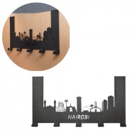 Zuri Nairobi City Design Over the Door Hanger- Grey