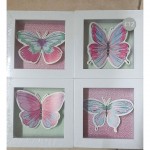 Dunelm Butterfly Frame Wall Art, Set of 4