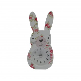 Dunelm Rabbit Clock Pink