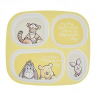 Dunelm Kids Winnie the Pooh Divider Plate - Made of Bamboo