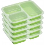 Healthy Eating BPA-Free Portion Control Lunch Boxes / Food Prep Containers,  (Set of 5)