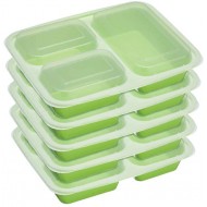 Healthy Eating BPA-Free Portion Control Lunch Boxes / Food Prep Containers,  (Set of 5)