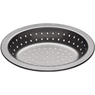 Master Class Crusty Bake Perforated Pie Dish with PFOA Non Stick, Robust 1 mm Carbon Steel, 5.5 Inch Individual Oval Tin