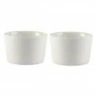 Dunelm Ramekin Pausa Dishes, White, Set of 2