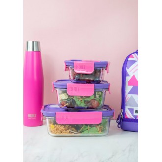 Built Active Leak Proof Glass Snack Box, 300ml