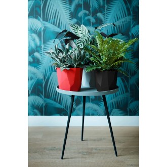 Elho Geometric Flowerpot for Indoor - Living Black, 18 cm