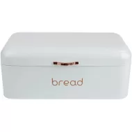 Home Basics Grove Bread Box, Heavy Duty Metal Design & Rose Gold Metal Handle Home Basics Grove Bread Box, Heavy Duty Metal Design & Rose Gold Metal Handle