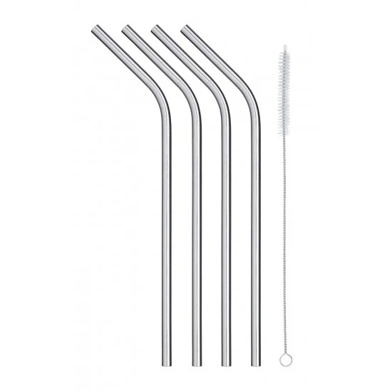 Kitchen Craft Pack of Four Stainless Steel Reusable Straws + Straw Cleaning Brush, KCSSSTRAW4PC Shop quality Kitchen Craft Pack of Four Stainless Steel Reusable Straws + Straw Cleaning Brush in Kenya from vituzote.com Shop in-store or online and get countrywide delivery!