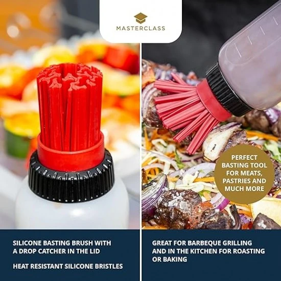 MasterClass Barbecue Bottle Set with 3 Interchangeable Heads, 350ml Marinating and Dressing Bottle for Grilled Meats and Vegetables, MCBBQBTLSET Shop quality MasterClass Barbecue Bottle Set with 3 Interchangeable Heads, 350ml Marinating and Dressing Bottle for Grilled Meats and Vegetables in Kenya from vituzote.com Shop in-store or online and get countrywide delivery!
