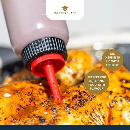 MasterClass Barbecue Bottle Set with 3 Interchangeable Heads, 350ml Marinating and Dressing Bottle for Grilled Meats and Vegetables, MCBBQBTLSET Shop quality MasterClass Barbecue Bottle Set with 3 Interchangeable Heads, 350ml Marinating and Dressing Bottle for Grilled Meats and Vegetables in Kenya from vituzote.com Shop in-store or online and get countrywide delivery!