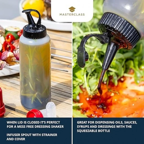 MasterClass Barbecue Bottle Set with 3 Interchangeable Heads, 350ml Marinating and Dressing Bottle for Grilled Meats and Vegetables, MCBBQBTLSET Shop quality MasterClass Barbecue Bottle Set with 3 Interchangeable Heads, 350ml Marinating and Dressing Bottle for Grilled Meats and Vegetables in Kenya from vituzote.com Shop in-store or online and get countrywide delivery!