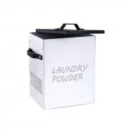 Zuri Steel Powder-Coated Laundry Detergent Box with Scoop Zuri Steel Powder-Coated Laundry Detergent Box with Scoop