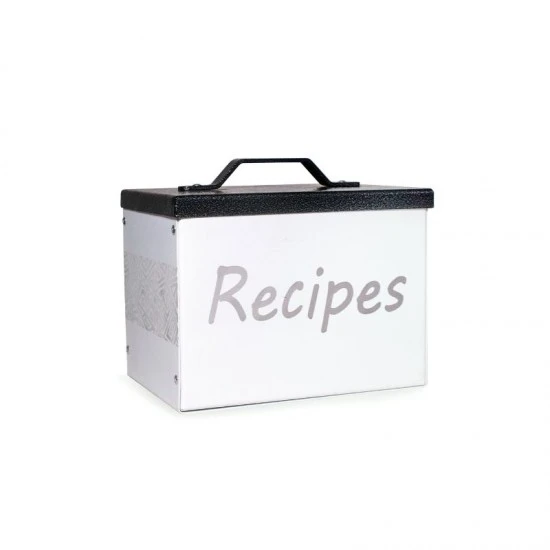 Zuri Steel Powder-Coated Recipe Box with dividers (Appetizers, Salads, Soups, Mains & Desserts)-White, RBLMW Shop quality Zuri Steel Powder-Coated Recipe Box with dividers (Appetizers, Salads, Soups, Mains & Desserts)-White in Kenya from vituzote.com Shop in-store or online and get countrywide delivery!