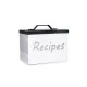 Zuri Steel Powder-Coated Recipe Box with dividers (Appetizers, Salads, Soups, Mains & Desserts)-White, RBLMW Shop quality Zuri Steel Powder-Coated Recipe Box with dividers (Appetizers, Salads, Soups, Mains & Desserts)-White in Kenya from vituzote.com Shop in-store or online and get countrywide delivery!