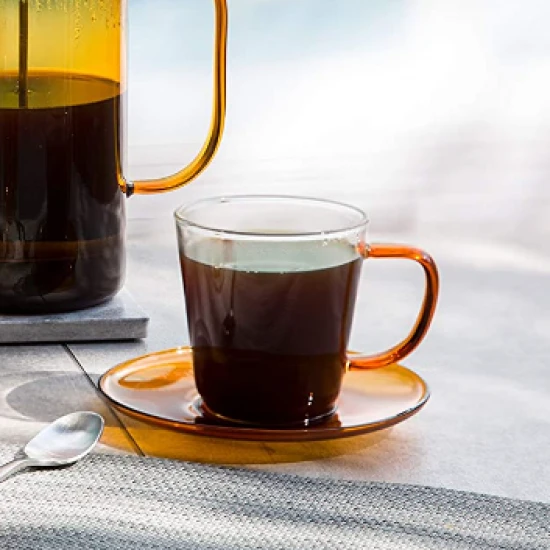 La Cafetière Colour Amber Tea Cup and Saucer, C000873 Shop quality La Cafetière Colour Amber Tea Cup and Saucer in Kenya from vituzote.com Shop in-store or online and get countrywide delivery!